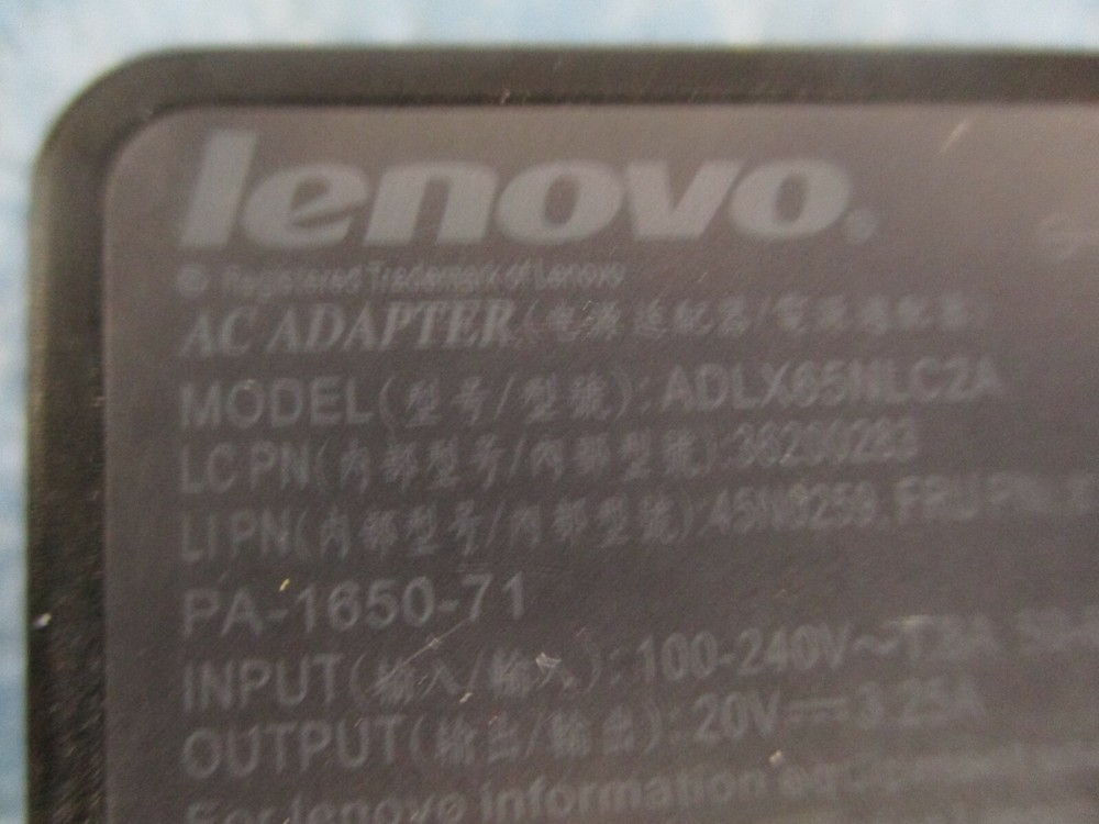 Lenovo Model: PA-1650-71 AC Adapter.
