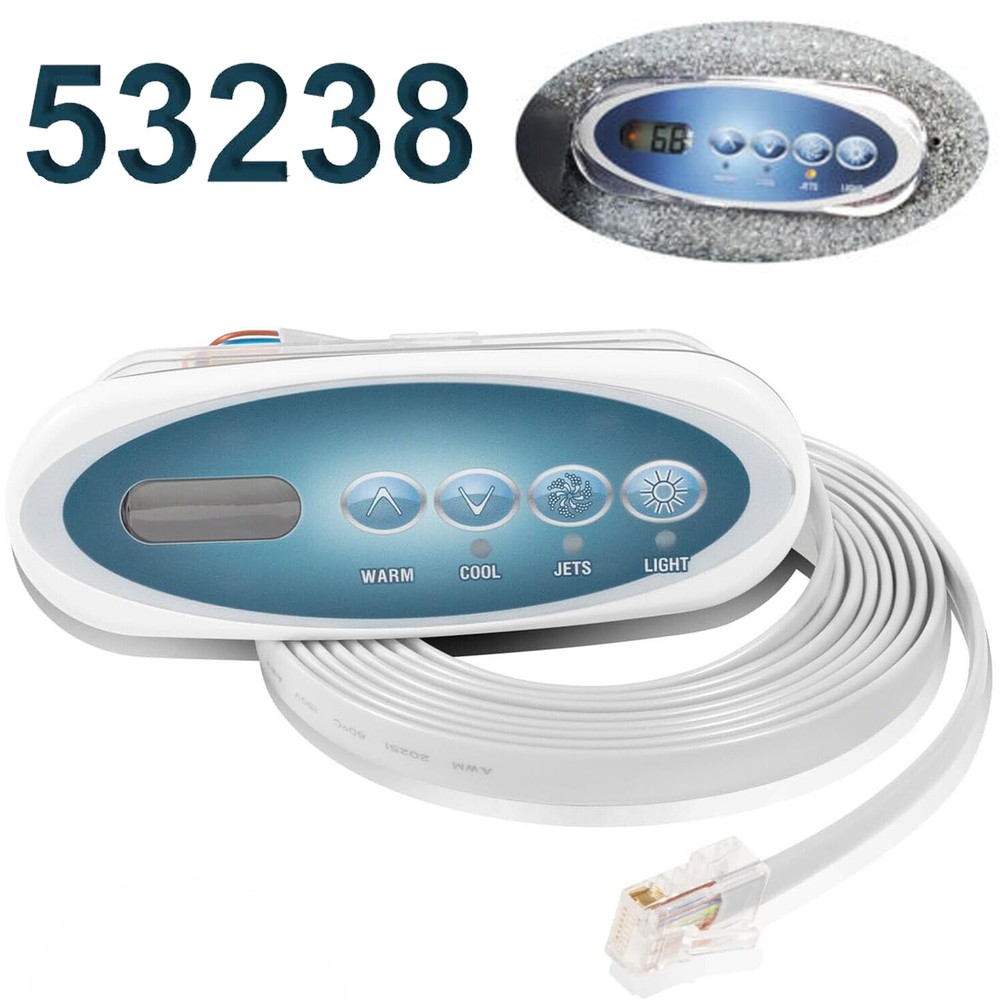 Hot Tub 4 Button Topside Control Panel for Balboa Mini Oval Heat Jacket 53238