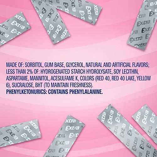 EXTRA Classic Bubble Sugar Free Chewing Gum, 15 Count (Pack Assorted Styles