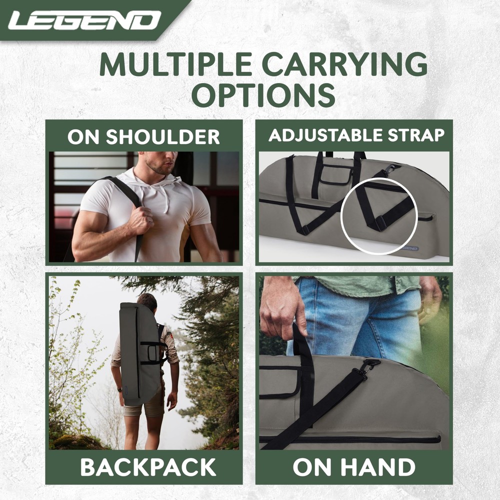 LEGEND Essential Compound Bow Case - Soft Bow Case for Compound Bow Archery ...