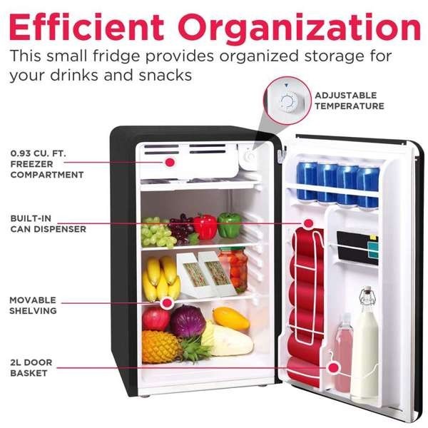 Frigidaire, 3.2 Cu. Ft. Retro Compact Refrigerator, Black