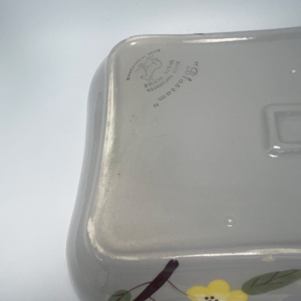 Vintage Weil Ware Blossom Hand Ceramic Rectangle Baking Dish