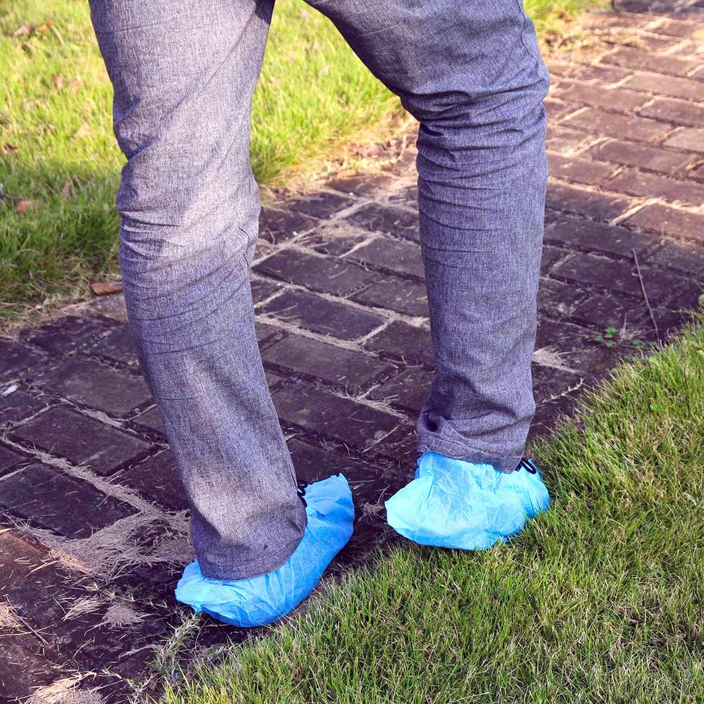 Disposable Shoe Covers, Slip-Resistant Booties, Heavy-Duty, Waterproof, Elast...