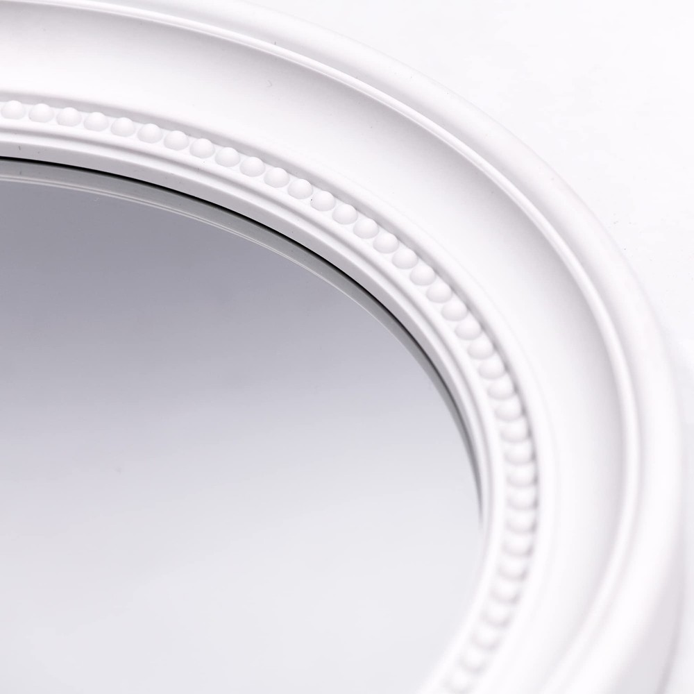 Small Bathroom Mirror Wall Mirror Mirror Wall Decor Oval Mirror (White, 15.2 ...