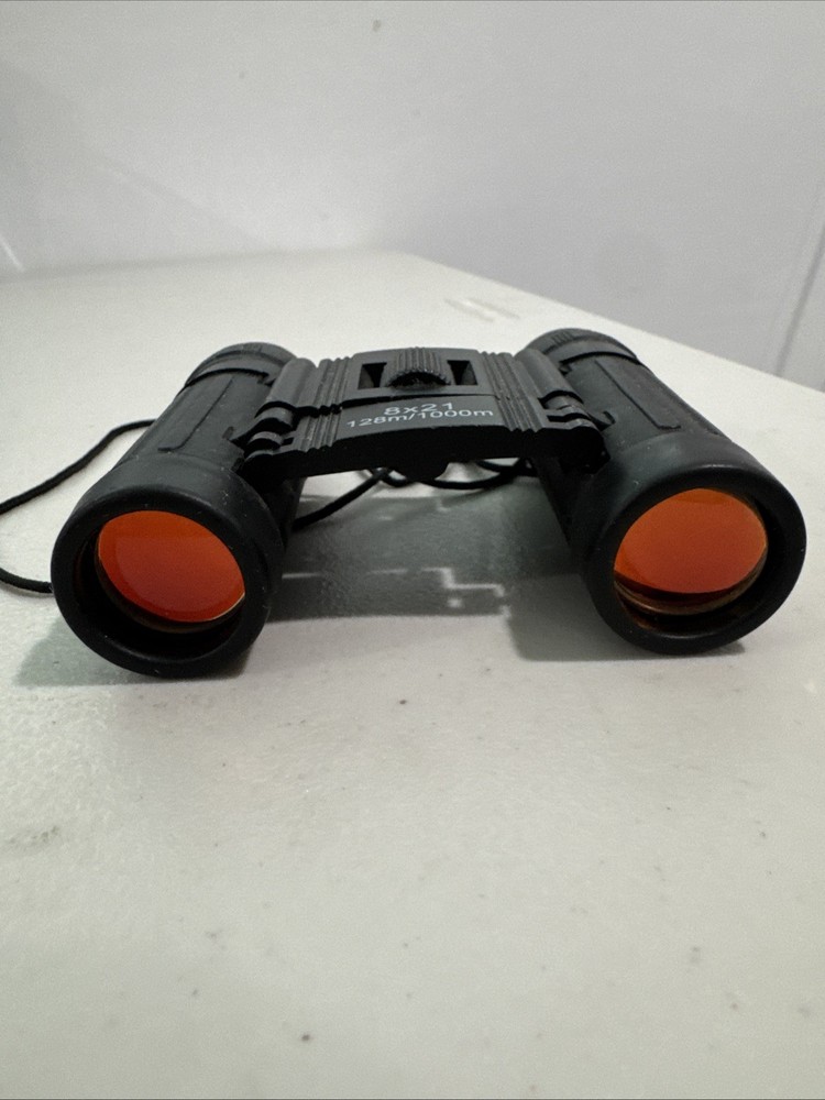 Compact 8x21 Folding Binoculars Pocket Travel Bird Watching w/ Strap