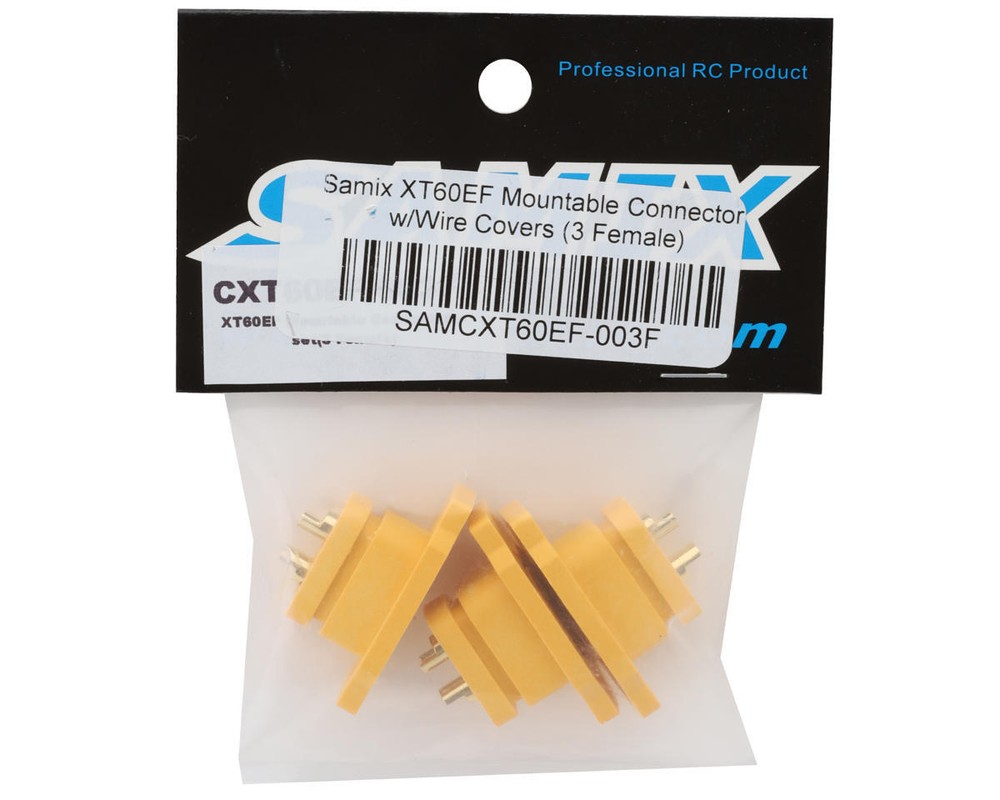Samix XT60EF Mountable Mountable Connectors (3 Female) [SAMCXT60EF-003F]