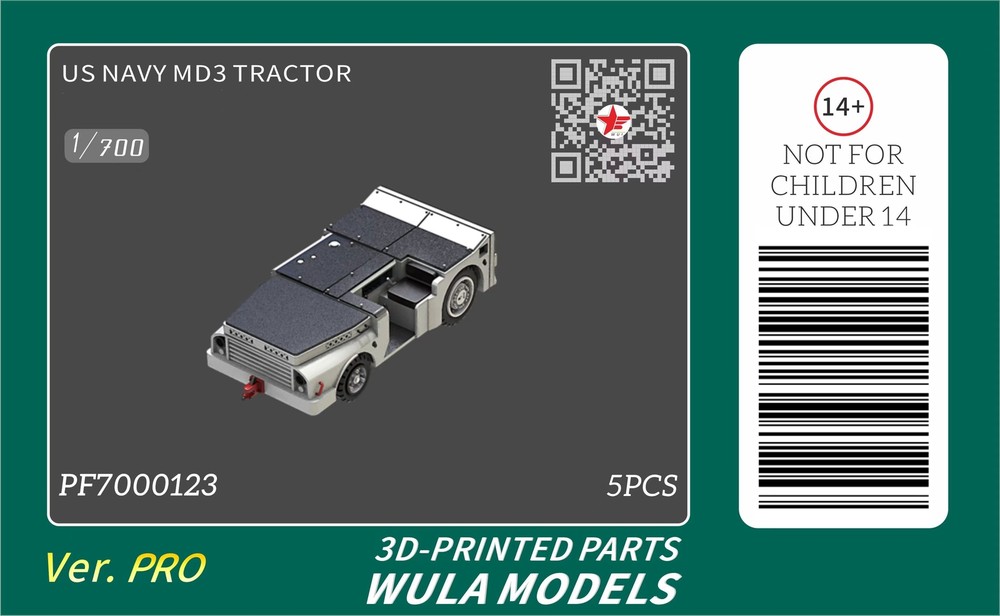 WULA MODELS PF7000123 1/700 US NAVY MD3 TRACTOR 3D PRINTED PART