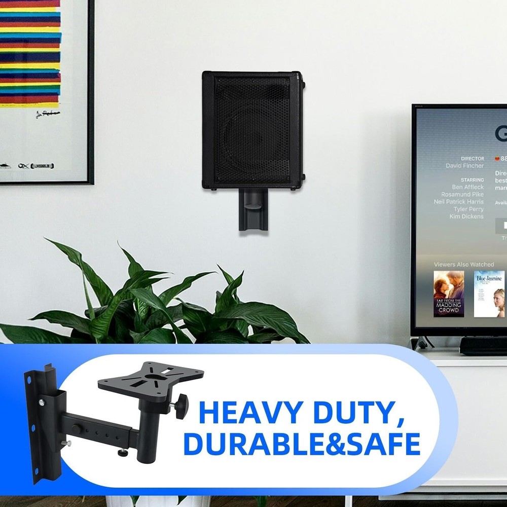 2 Pack Speaker Wall Mount 66 Lbs Universal Bookshelf Speaker Mounting Bracket