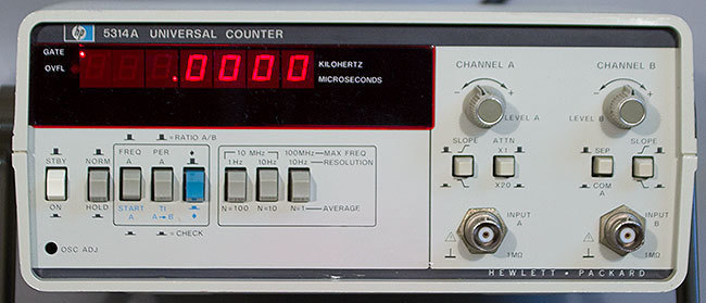 HP 5314A Basic Universal Frequency Counter 100 MHz 100 ns