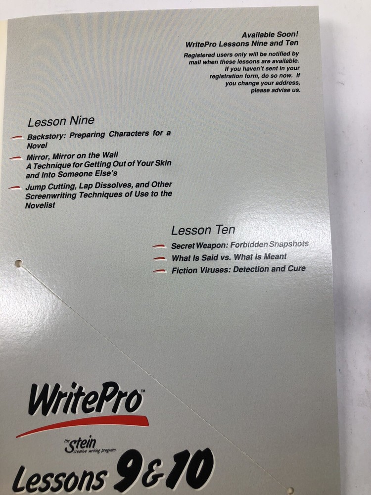 WritePro Creative Writing Lessons Software Disks 1 Through 4 For Mac