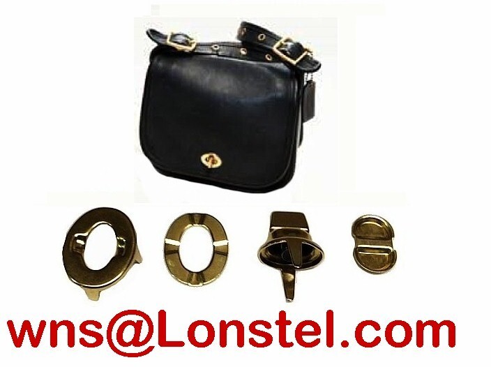 Hand Bag Replacement Part ~ Old Style Coach Purse Turn Lock ~ Solid Brass Finish