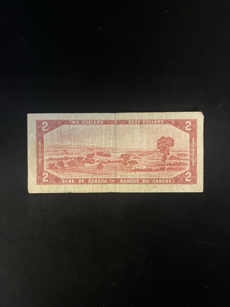 1954 Canadian $2 Dollar Bill - Circulated