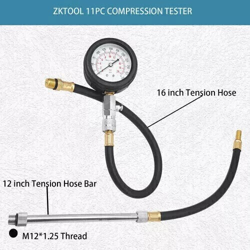 Cylinder Leak Down Tester, Engine Compression Tester & Leakage Detector Kit 1set