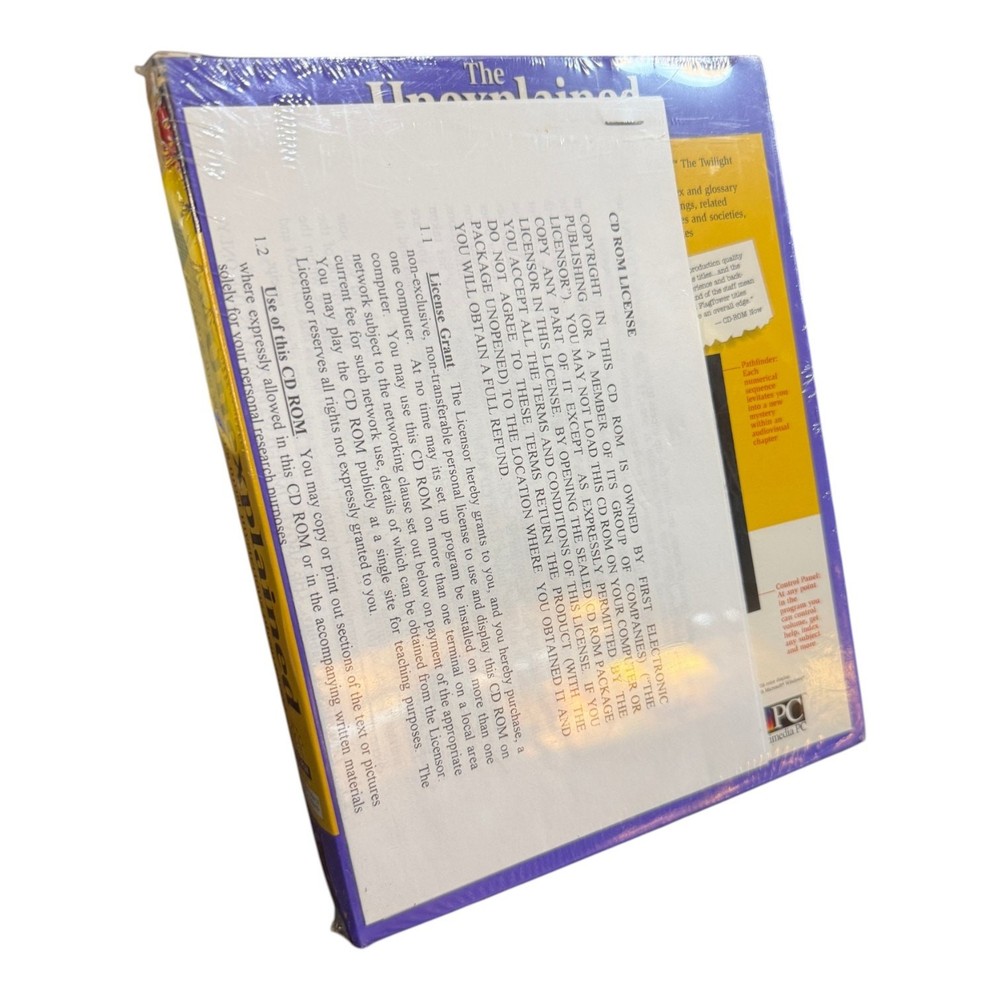 The Unexplained CD-ROM PC Multimedia Mysteries Paranormal Sealed Software NOS