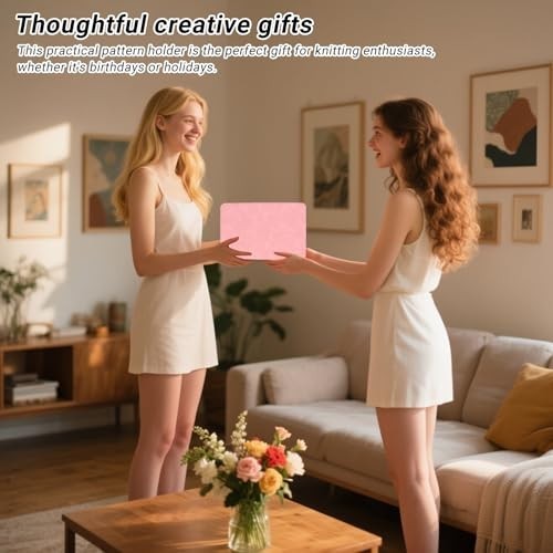 Foldable Knitting Chart Holder with Ruler - Crochet Pattern Keeper & Accessories