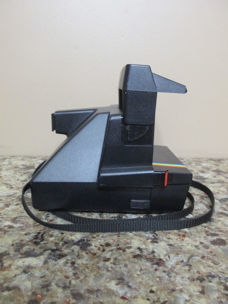 Vtg. Polaroid One Step 600 Rainbow Stripe Instant Camera - Missing Eyepiece