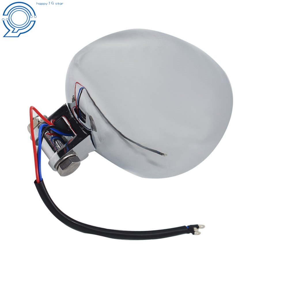 Motorcycle 4.5"Chrome Visor Headlight Lamp For Dyna Bobber Chopper