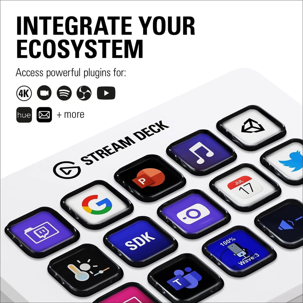 15 Keys (MK.2 ) White Studio Controller Stream Deck MK.2 White Studio Controller