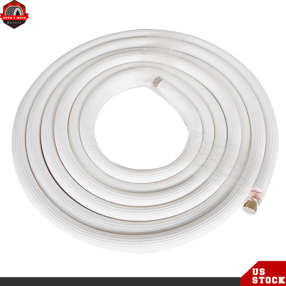 25ft 1/4"-1/2" Mini Split AC Installation Kit Complete Professional-Grade Copper