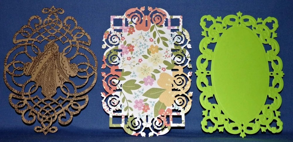 Frame Die Cuts in Assorted Patterns & Designs 9 pc Handmade Background FREE Ship