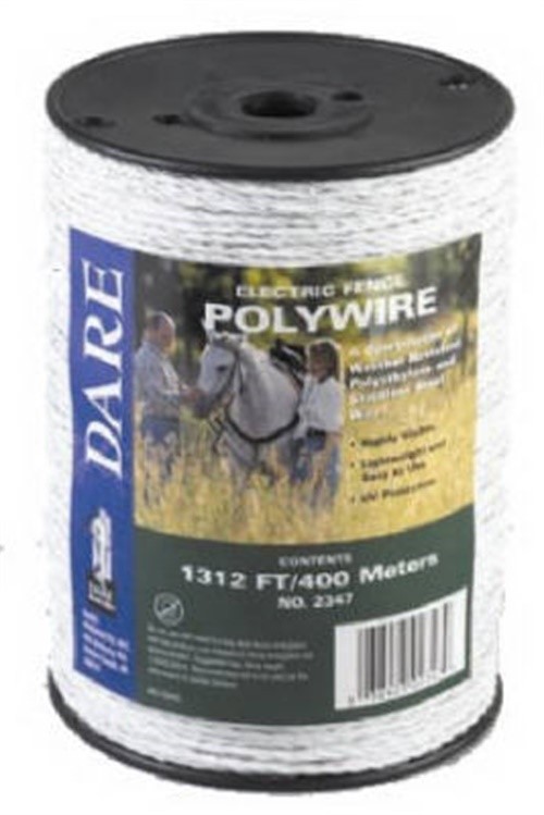 Dare 2343 White Polyethylene 250M Fence Poly Wire