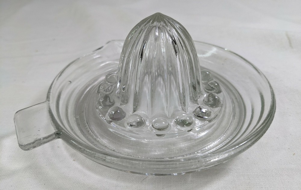 Vintage Clear Glass Hand Juicer