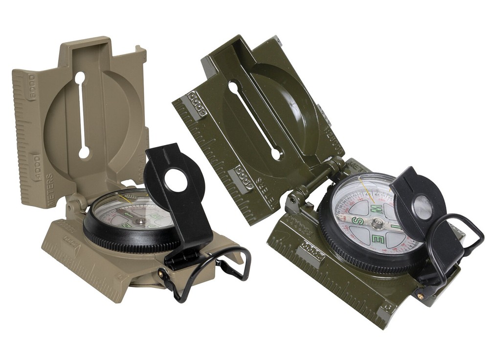 Military Marching Compass with LED Light Portable Compact Foldable
