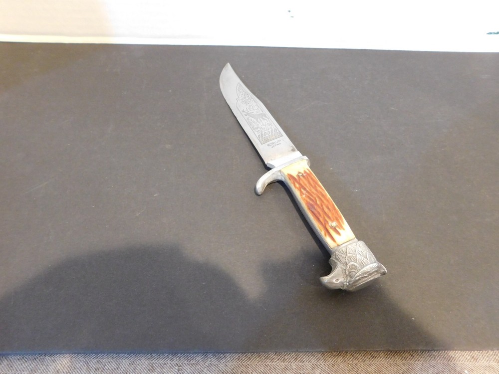 Vintage Korium Japan Eagle Head Fixed Blade Knife Original Sheath