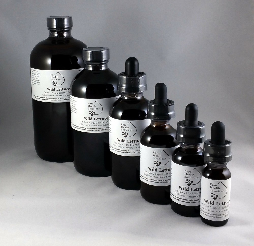 Wild Lettuce Tincture, Extract, Highest Quality and Strength, Multiple Sizes