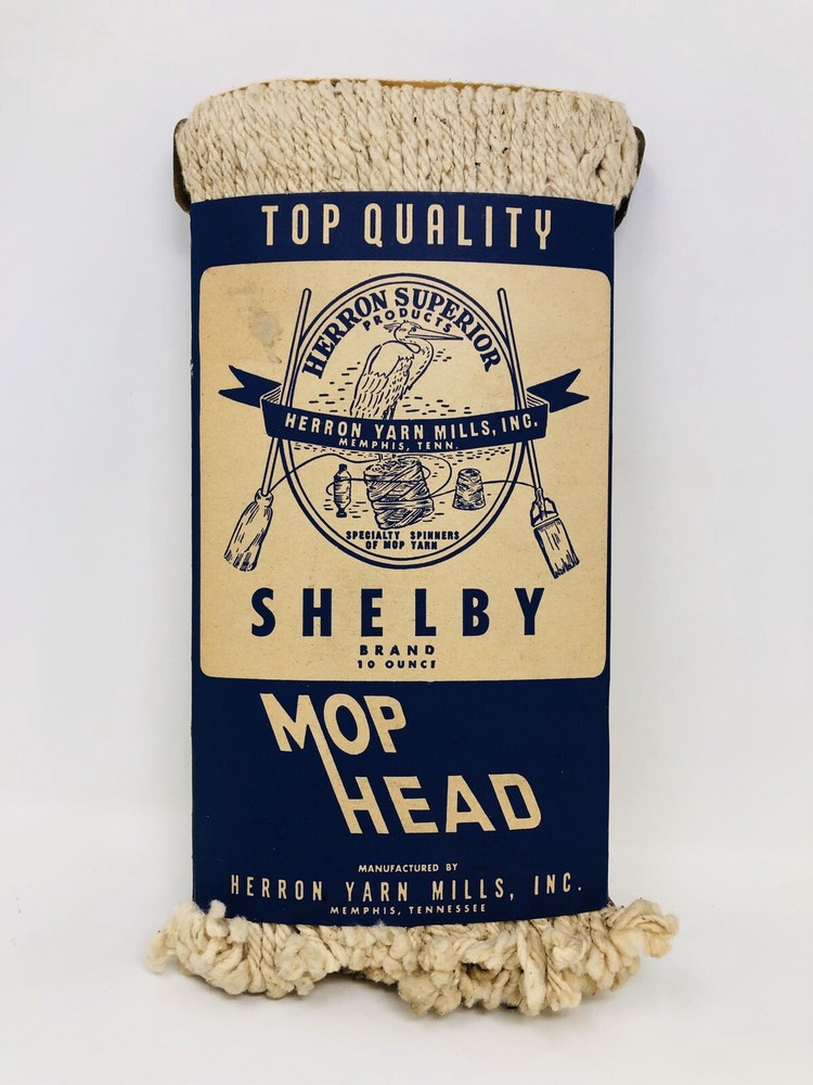 Vintage New NOS Herron Mop Head Replacement Shelby