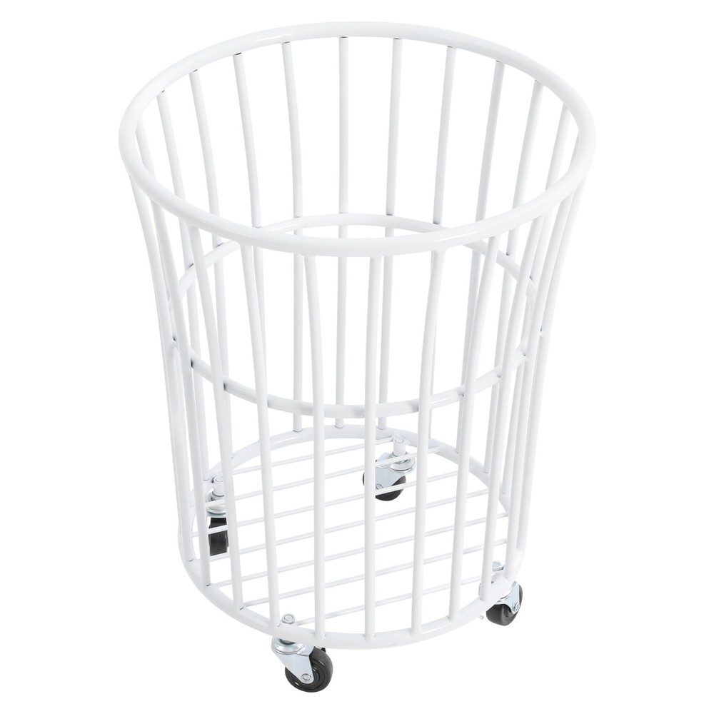Ventilated Laundry Basket with Locking Wheels - Stylish and Durable Design