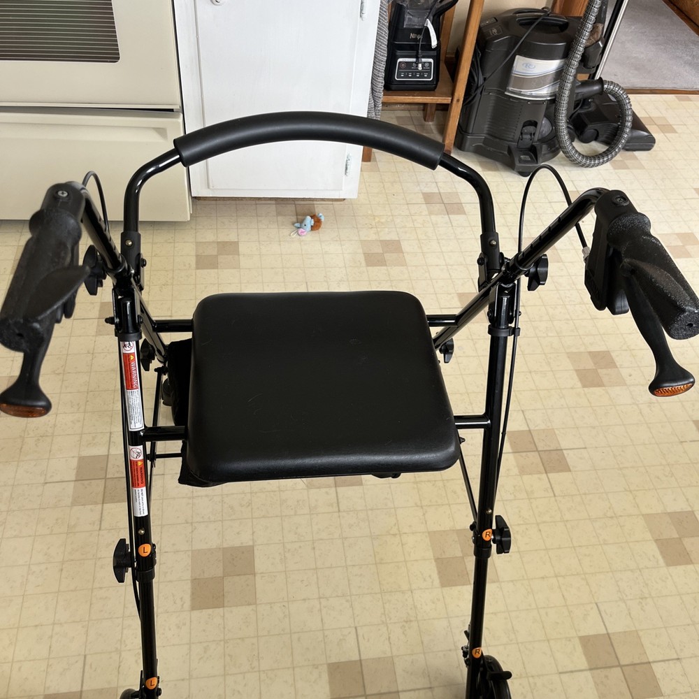 NOVA Journey Steel Rollator Walker, Black