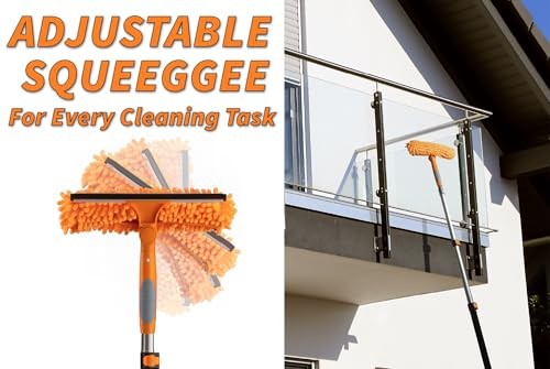 1.5-3 Window Squeegee for Home with Extension Pole // Window Glass Cleaner