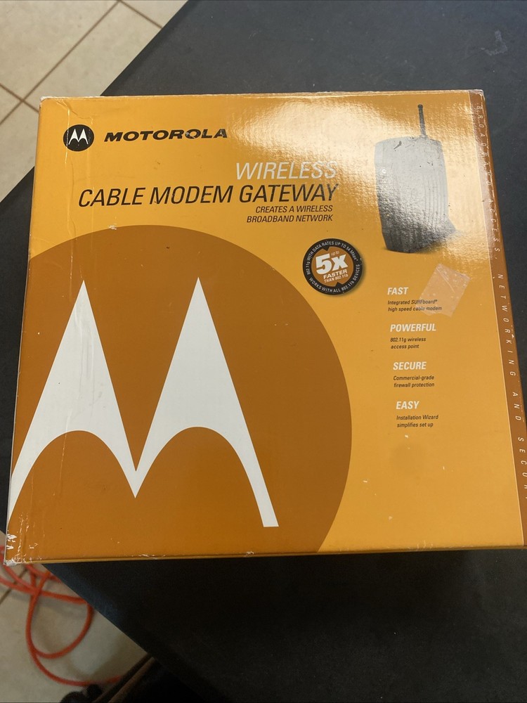 Motorola SBG900 Cable Modem Gateway Wireless Broadband Networking Device