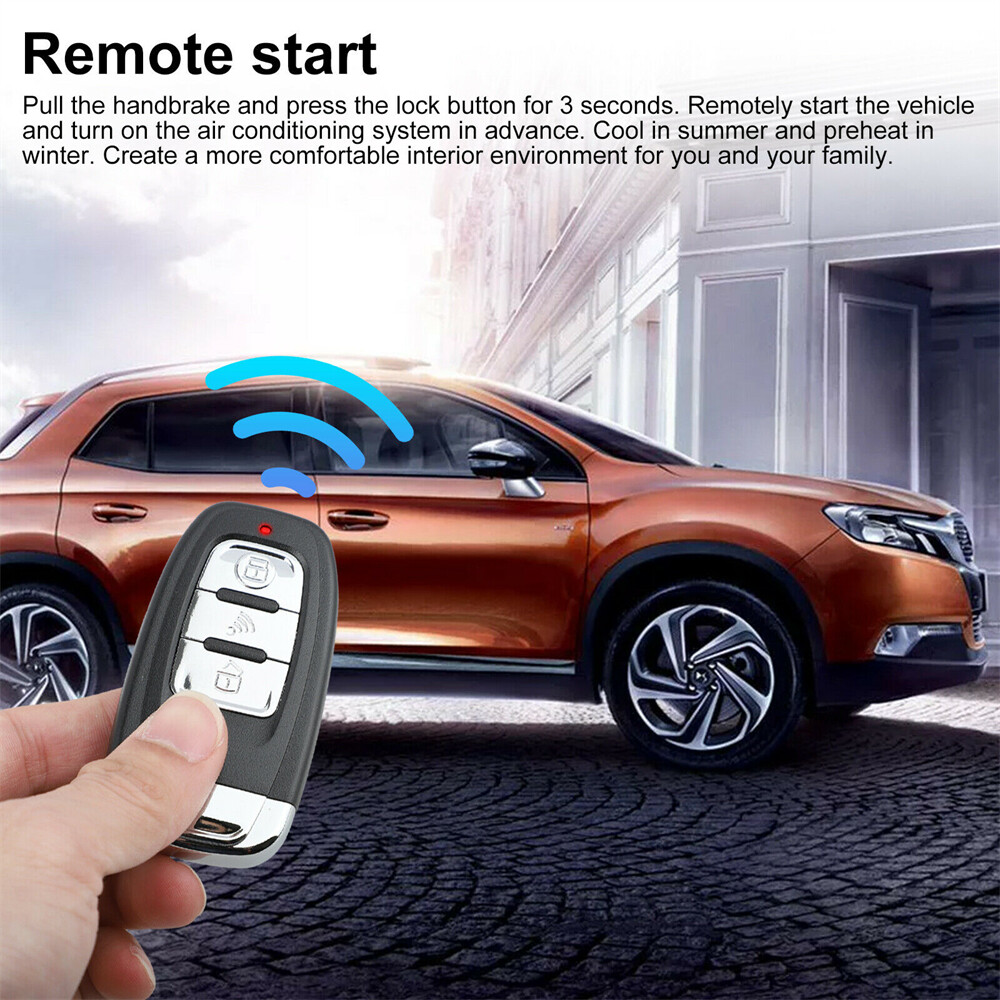 Car Engine Start Keyless Entry Alarm System Push Button Remote Starter Stop Kit