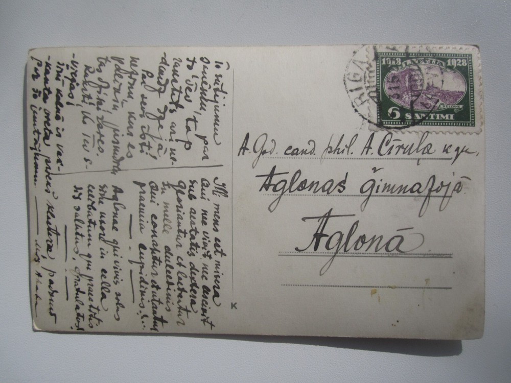 1929 LATVIA CARD