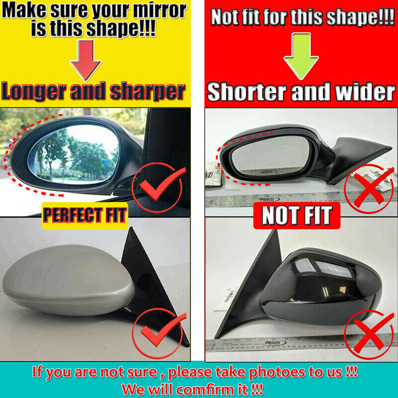 For BMW E90 E91 E92 E93 PRE-LCI Gloss Black M3 Style Side View Mirror Cover Caps