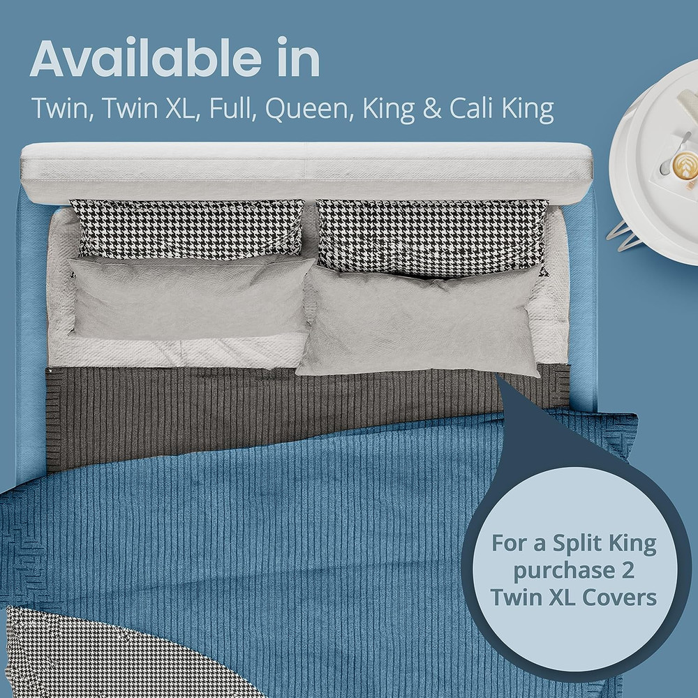 Waterproof Queen Size Mattress Protector - Fitted with Stretchable Pockets - Mac