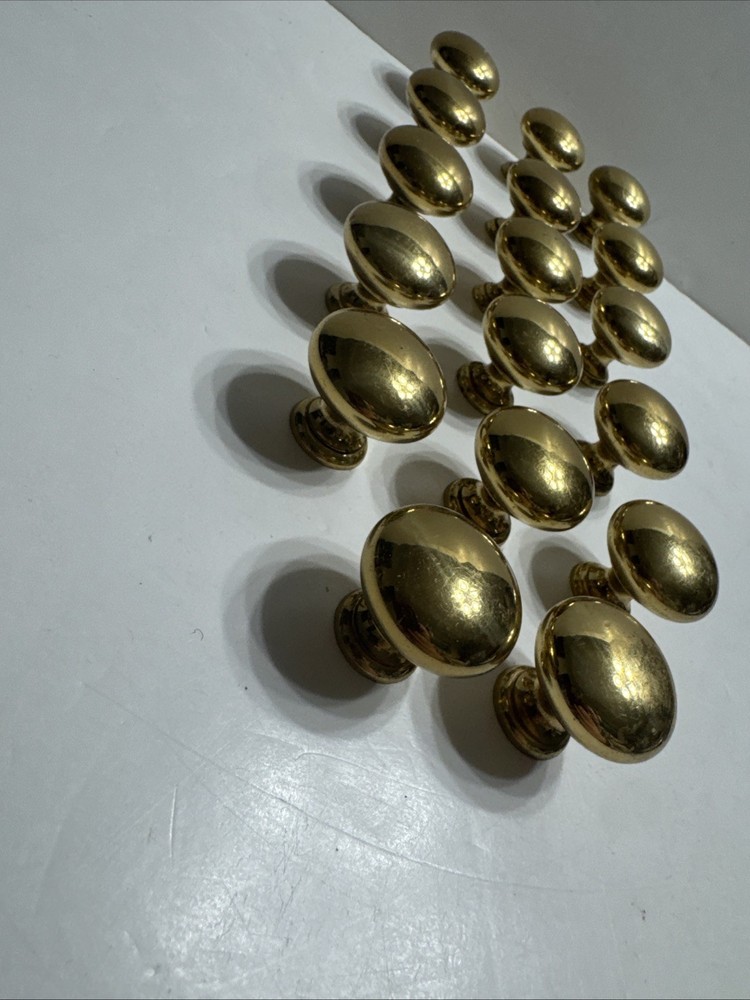 17 GOLDTONE NICKEL DRAWER OR CABINET PULLS