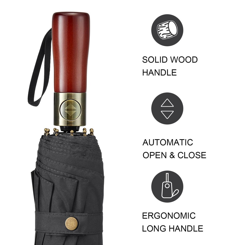 54 Inch Large Compact Windproof Golf Umbrella for Rain Oversized Auto Open