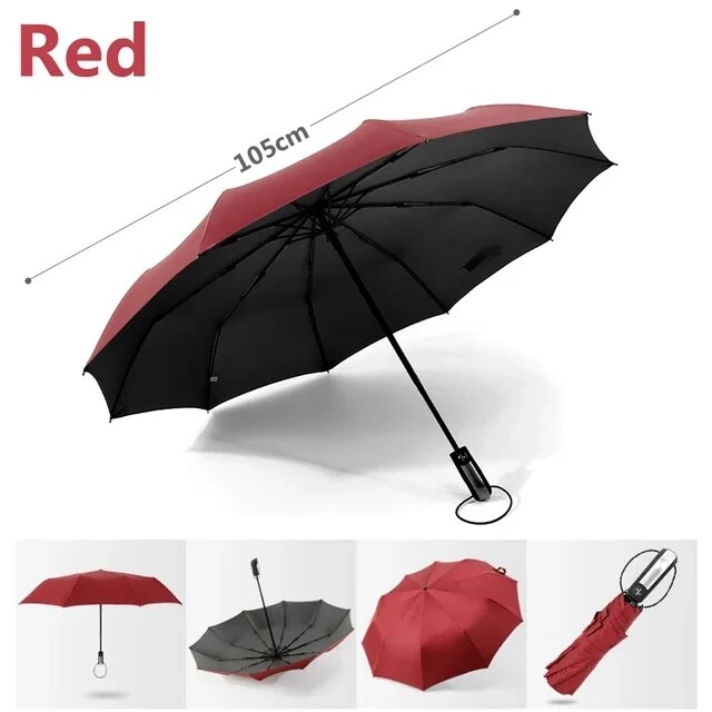 Automatic Umbrella Sun/Rain Anti-UV Windproof 3 Folding Compact Umbrella