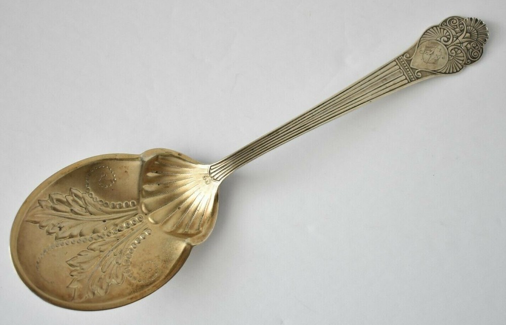 Gorham Milan 1884 Fancy Sterling Serving Spoon