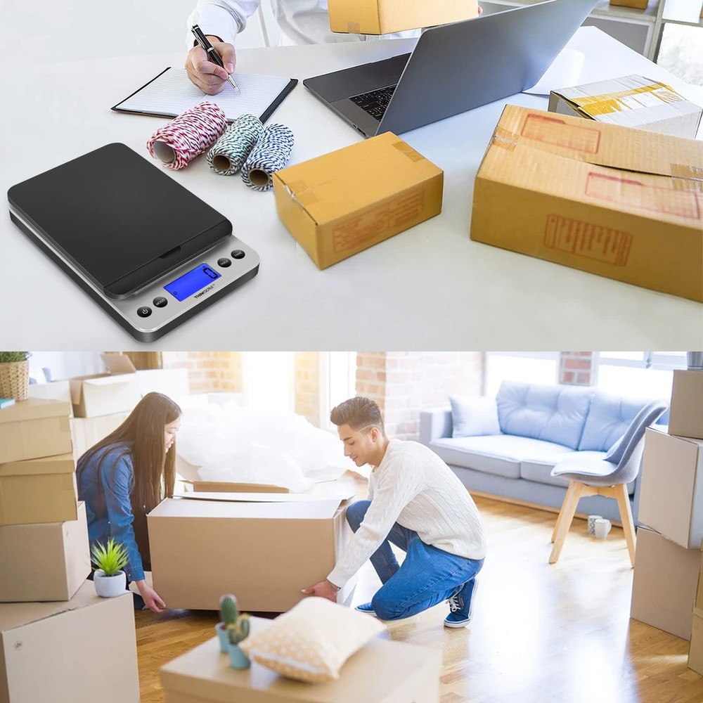 THINKSCALE Shipping Scale, 86lb Postal Scale with Hold and Tear Black