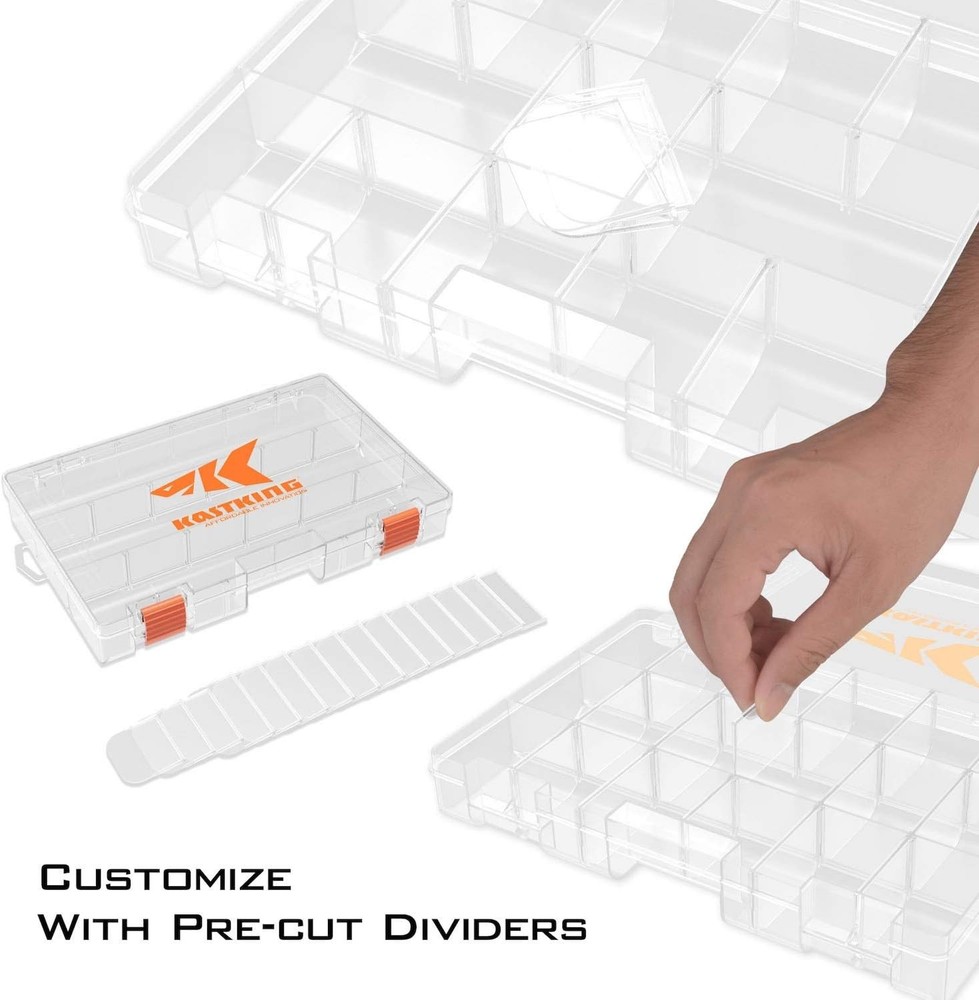 Versatile 2-Pack Waterproof Tackle Boxes with 18 Adjustable Compartments