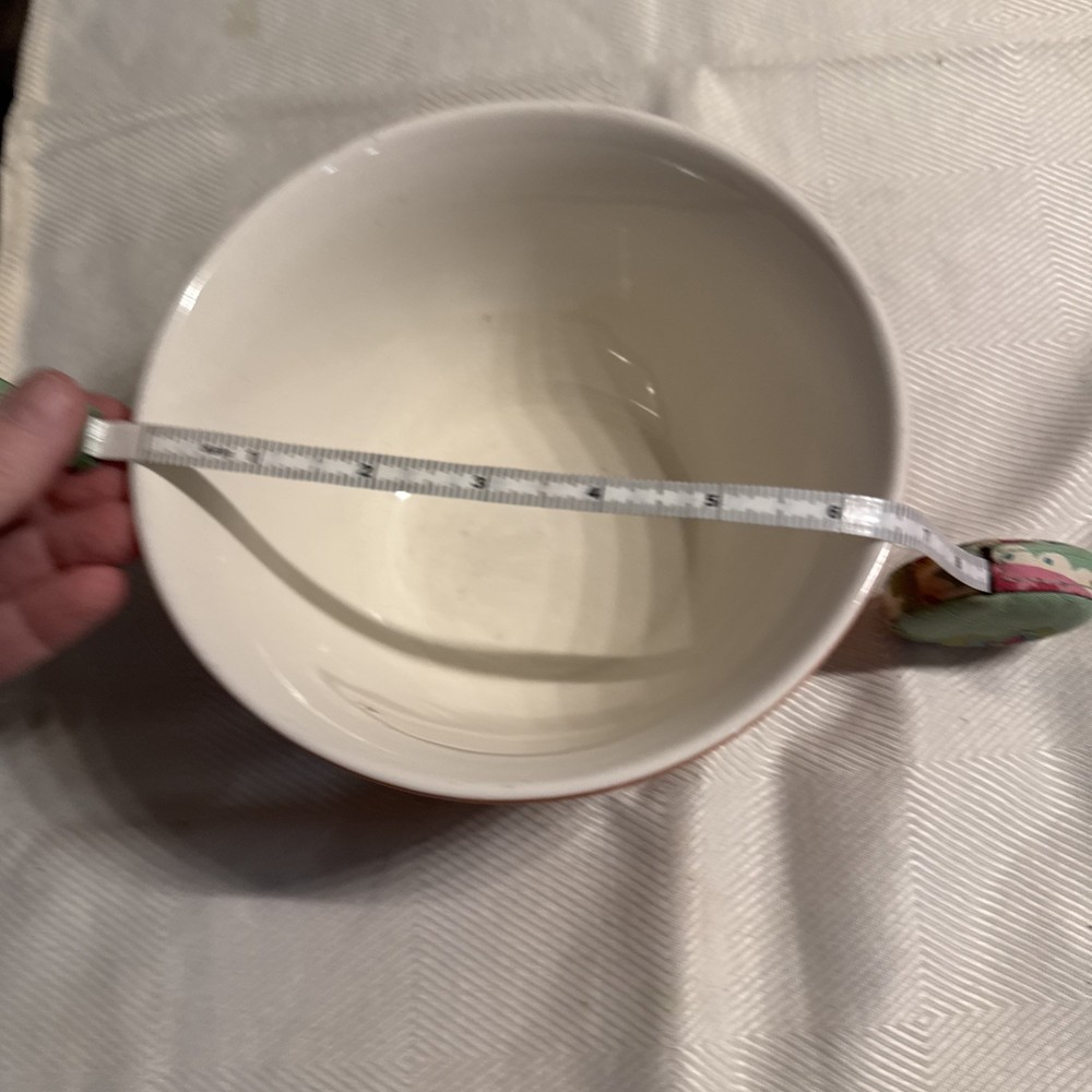 Williams Sonoma Orange Ceramic Mixing Serving Bowl 7 inch