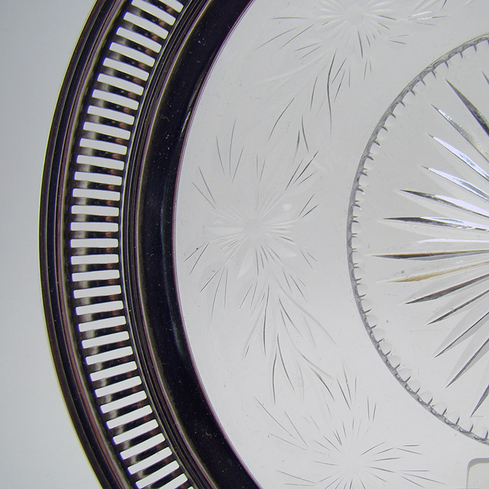 Sterling and Cut Glass Plate - 1910