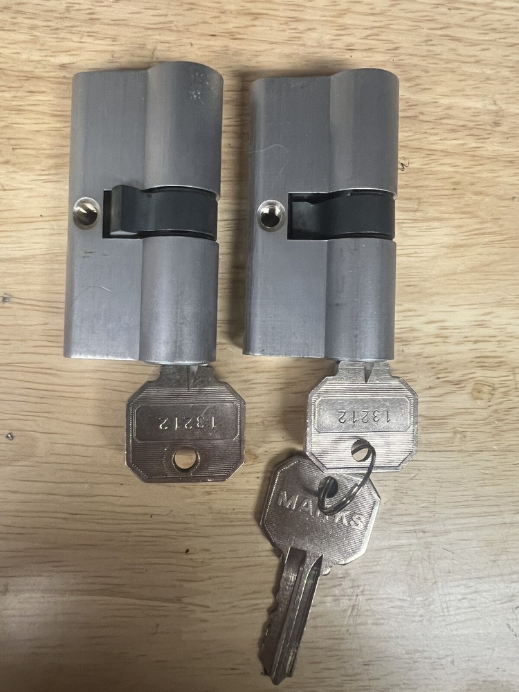 Marks Double Cylinder Lock #2622 Satin Nickle- BUNDLE 2 Locks/ 3 Keys