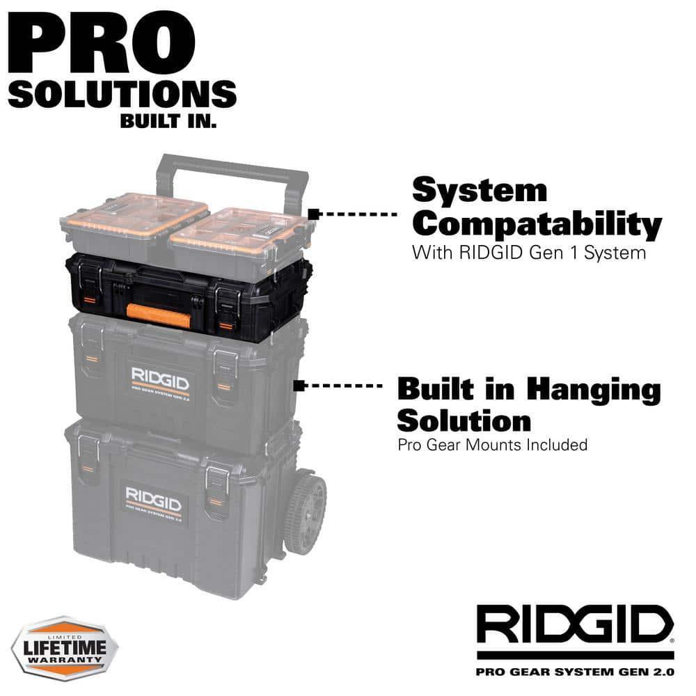 RIDGID 2.0 Pro Gear System Power Tool Case and Storage Tool Box