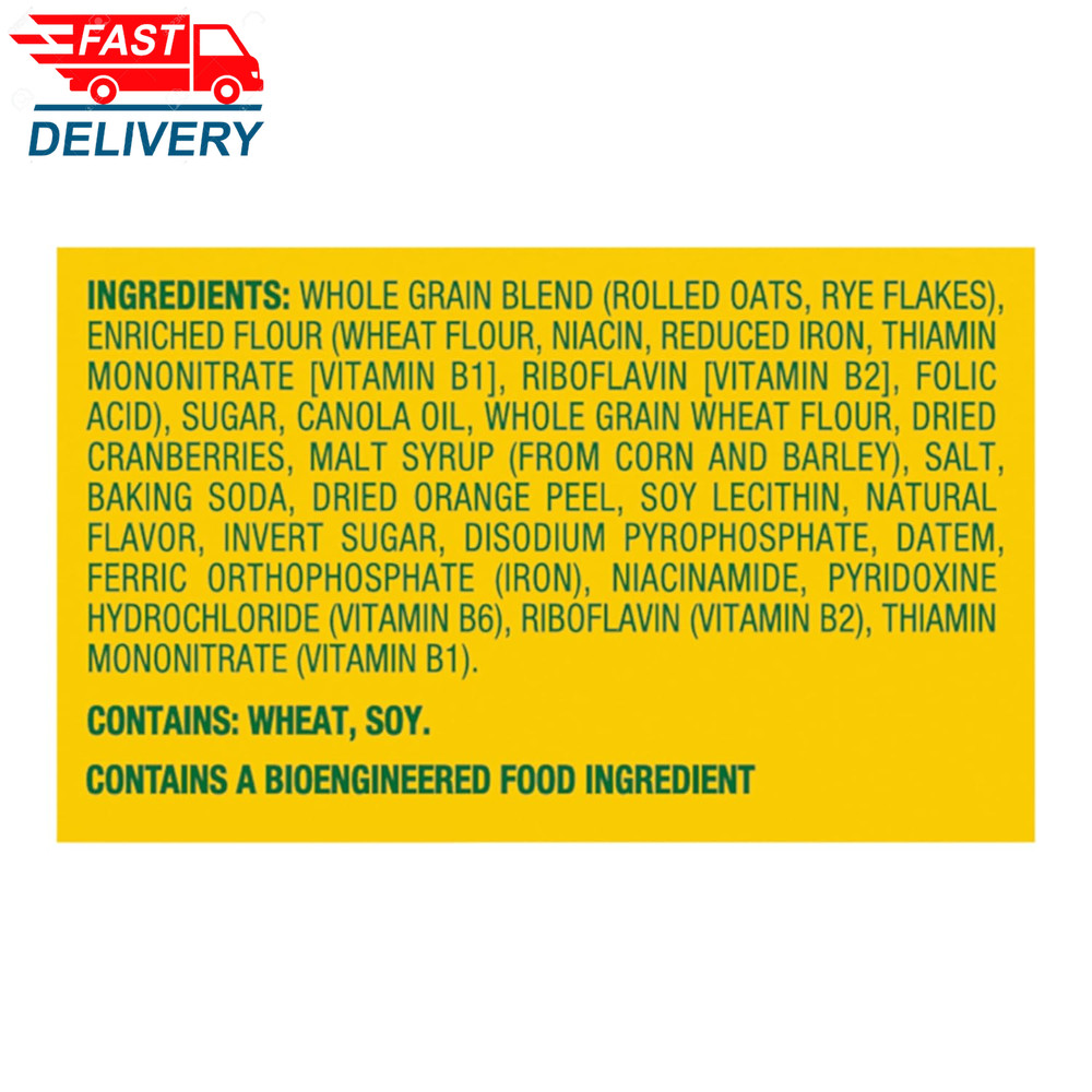 Breakfast Bars Biscuits, Cranberry Orange, 8 Packs (4 Biscuits per Pack)