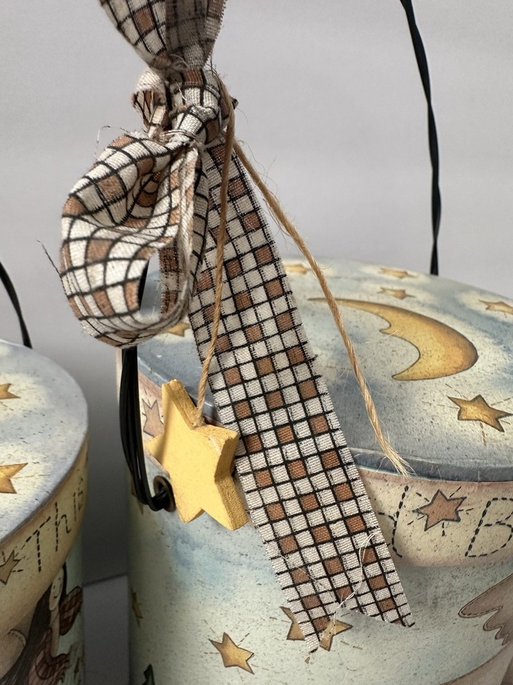 3 NESTING BOXES God Bless This Home Primitive Gift Angel